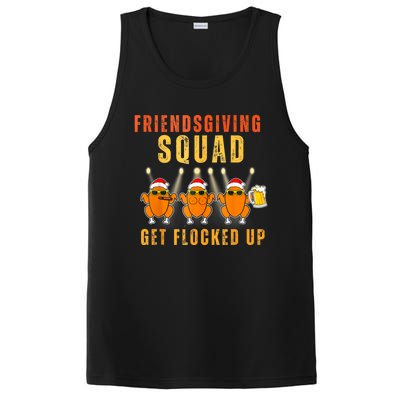 Friendsgiving Squad Get Flocked Up Matching Funny PosiCharge Competitor Tank