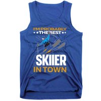 Funny Skier Gift Ski Winter Sports Skiing Gift Tank Top