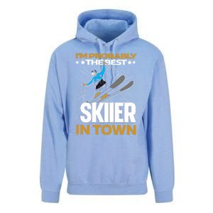 Funny Skier Gift Ski Winter Sports Skiing Gift Unisex Surf Hoodie