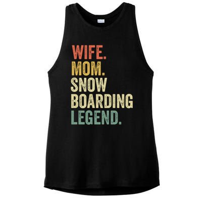 Funny Snowboard Gift Funny Gift Mom Snowboarding Gift Ladies PosiCharge Tri-Blend Wicking Tank