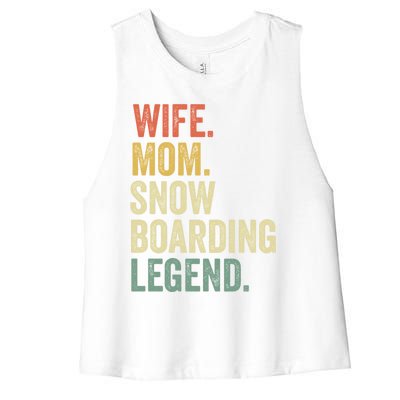 Funny Snowboard Gift Funny Gift Mom Snowboarding Gift Women's Racerback Cropped Tank