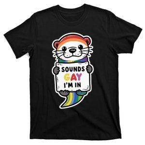 Funny Sounds Gay IM In With Rainbow Flag T-Shirt