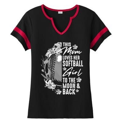 Funny Softball Gift Mom Pitcher Catcher Lovers Gift Ladies Halftime Notch Neck Tee