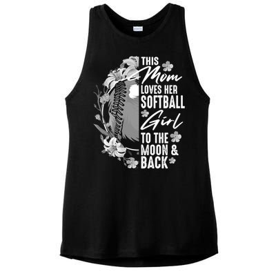 Funny Softball Gift Mom Pitcher Catcher Lovers Gift Ladies PosiCharge Tri-Blend Wicking Tank