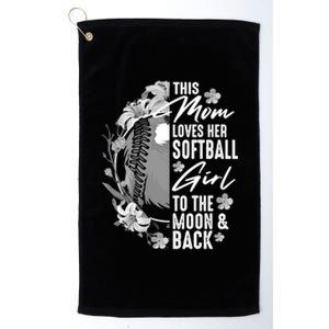 Funny Softball Gift Mom Pitcher Catcher Lovers Gift Platinum Collection Golf Towel