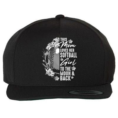 Funny Softball Gift Mom Pitcher Catcher Lovers Gift Wool Snapback Cap