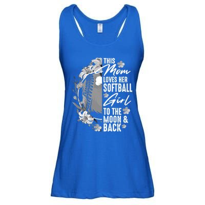 Funny Softball Gift Mom Pitcher Catcher Lovers Gift Ladies Essential Flowy Tank