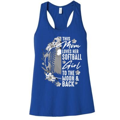 Funny Softball Gift Mom Pitcher Catcher Lovers Gift Women's Racerback Tank