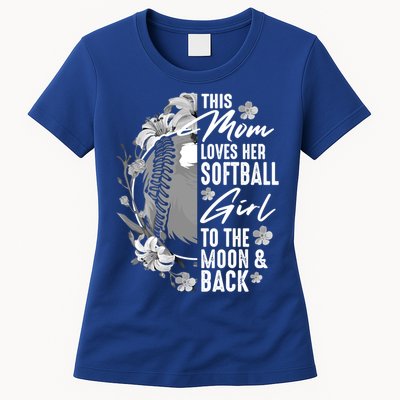 Funny Softball Gift Mom Pitcher Catcher Lovers Gift Women's T-Shirt