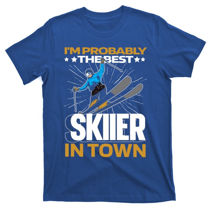 Funny Skier Gift Ski Winter Sports Skiing Funny Gift T-Shirt