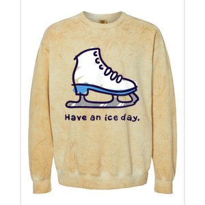 Figure Skating Gifts For Girls Women Men Ice Skater Colorblast Crewneck Sweatshirt