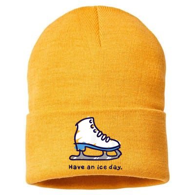 Figure Skating Gifts For Girls Women Men Ice Skater Sustainable Knit Beanie