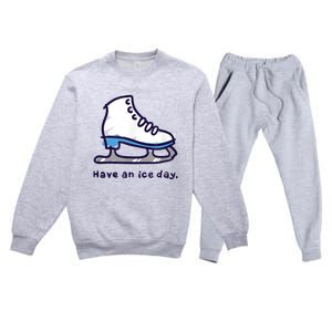 Figure Skating Gifts For Girls Women Men Ice Skater Premium Crewneck Sweatsuit Set