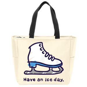 Figure Skating Gifts For Girls Women Men Ice Skater Zip Tote Bag