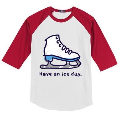 Figure Skating Gifts For Girls Women Men Ice Skater Kids Colorblock Raglan Jersey