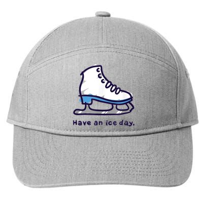 Figure Skating Gifts For Girls Women Men Ice Skater 7-Panel Snapback Hat