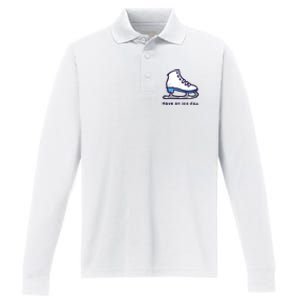 Figure Skating Gifts For Girls Women Men Ice Skater Performance Long Sleeve Polo