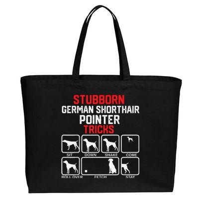 funny Stubborn German Shorthaired Pointer Tricks Cotton Canvas Jumbo Tote