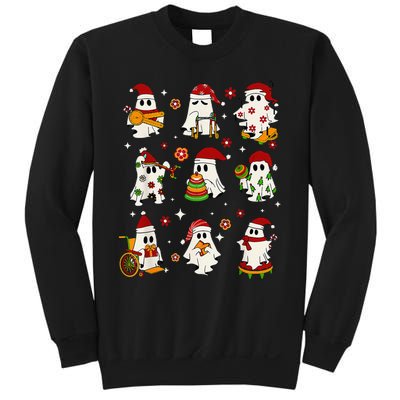 Funny Slp Ghost Christmas Speech Therapy Sped Teacher Sweatshirt