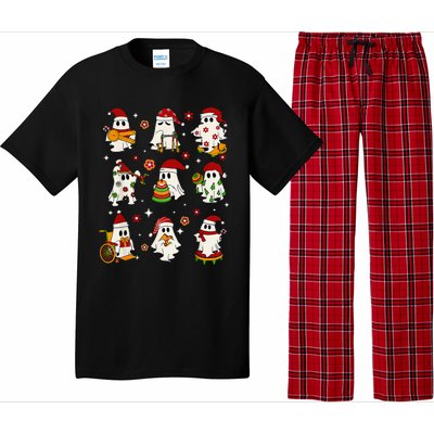 Funny Slp Ghost Christmas Speech Therapy Sped Teacher Pajama Set