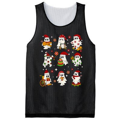 Funny Slp Ghost Christmas Speech Therapy Sped Teacher Mesh Reversible Basketball Jersey Tank