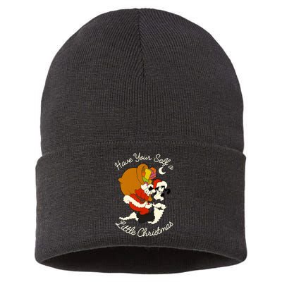 Funny Santa Goofy Have Your Self A Little Christmas Sustainable Knit Beanie