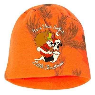 Funny Santa Goofy Have Your Self A Little Christmas Kati - Camo Knit Beanie