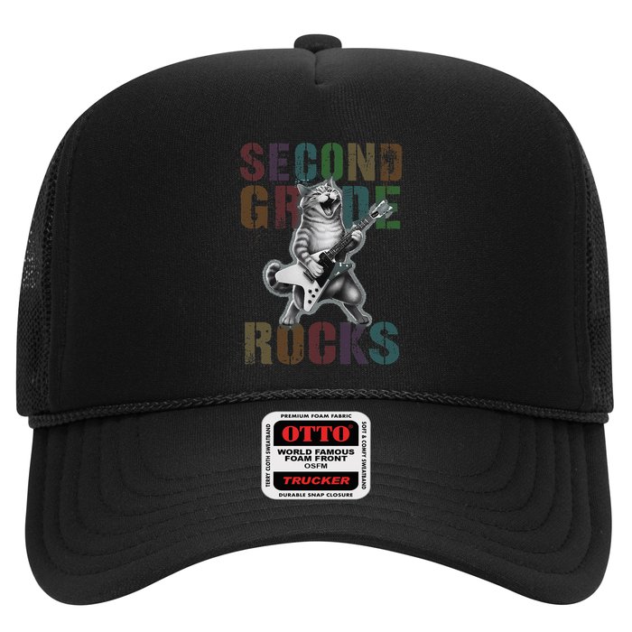 Fabulous Second Grade Rocks 2nd Grader Cat Graduating Squad Trucker Hat
