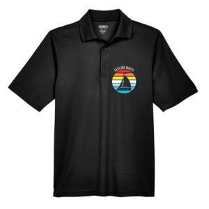 Funny Sailing Gift For Sailors 'Feeling Nauti' Boat Sunset Men's Origin Performance Pique Polo