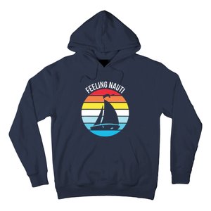 Funny Sailing Gift For Sailors 'Feeling Nauti' Boat Sunset Hoodie