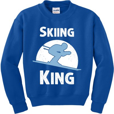 Funny Skiing Gift Grandpa Skier Ski Winter Fun Sport Gift Kids Sweatshirt