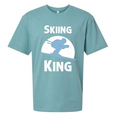 Funny Skiing Gift Grandpa Skier Ski Winter Fun Sport Gift Sueded Cloud Jersey T-Shirt