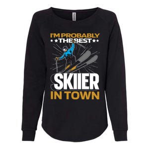 Funny Skier Gift Ski Winter Sports Skiing Gift Womens California Wash Sweatshirt