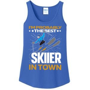 Funny Skier Gift Ski Winter Sports Skiing Gift Ladies Essential Tank