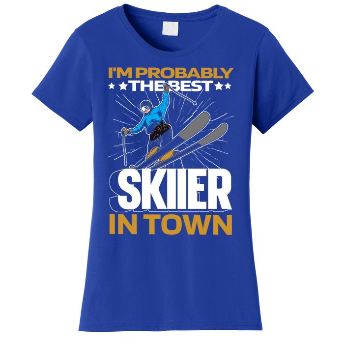 Funny Skier Gift Ski Winter Sports Skiing Gift Women's T-Shirt