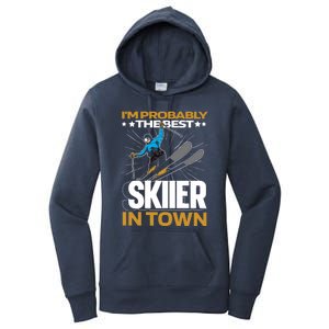 Funny Skier Gift Ski Winter Sports Skiing Gift Women's Pullover Hoodie