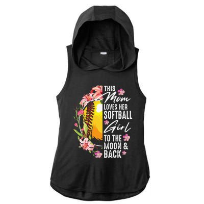 Funny Softball Gift Mom Pitcher Catcher Lovers Ladies PosiCharge Tri-Blend Wicking Draft Hoodie Tank