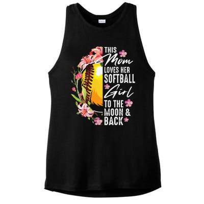 Funny Softball Gift Mom Pitcher Catcher Lovers Ladies PosiCharge Tri-Blend Wicking Tank