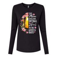 Funny Softball Gift Mom Pitcher Catcher Lovers Womens Cotton Relaxed Long Sleeve T-Shirt