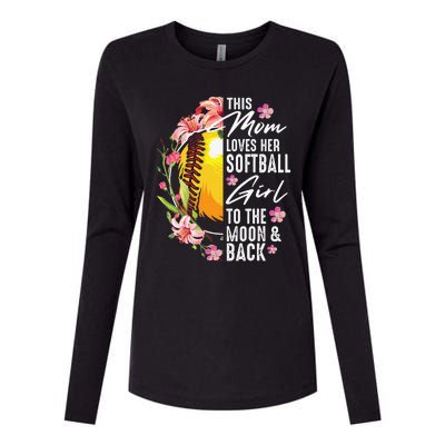 Funny Softball Gift Mom Pitcher Catcher Lovers Womens Cotton Relaxed Long Sleeve T-Shirt