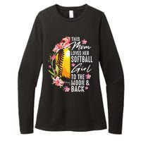 Funny Softball Gift Mom Pitcher Catcher Lovers Womens CVC Long Sleeve Shirt