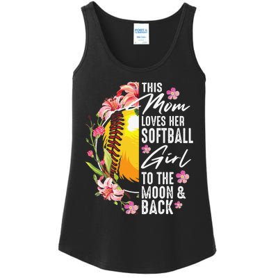 Funny Softball Gift Mom Pitcher Catcher Lovers Ladies Essential Tank