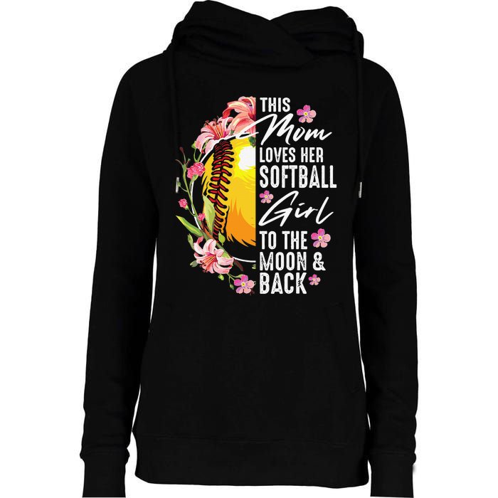 Funny Softball Gift Mom Pitcher Catcher Lovers Womens Funnel Neck Pullover Hood