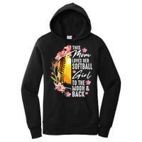 Funny Softball Gift Mom Pitcher Catcher Lovers Women's Pullover Hoodie