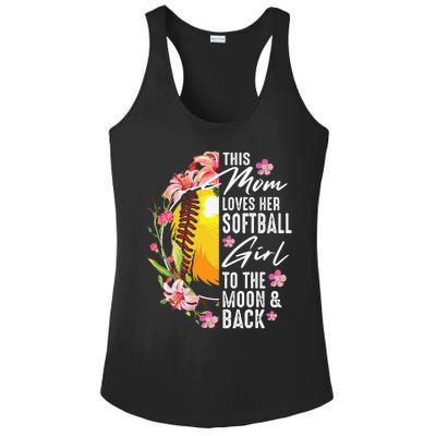 Funny Softball Gift Mom Pitcher Catcher Lovers Ladies PosiCharge Competitor Racerback Tank