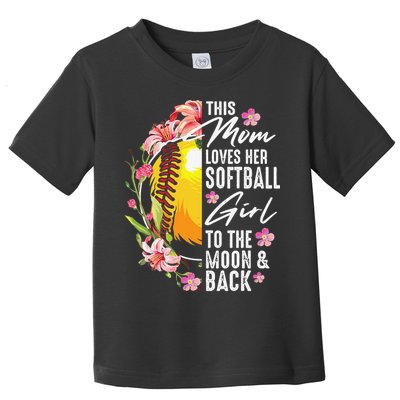 Funny Softball Gift Mom Pitcher Catcher Lovers Toddler T-Shirt