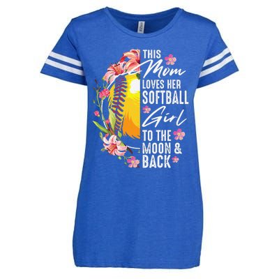 Funny Softball Gift Mom Pitcher Catcher Lovers Enza Ladies Jersey Football T-Shirt