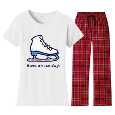 Figure Skating Gifts For Women Men Ice Skater Women's Flannel Pajama Set