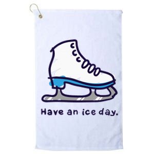 Figure Skating Gifts For Women Men Ice Skater Platinum Collection Golf Towel