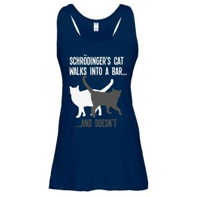 Funny Scientist Gift Schroedingers Cat Quantum Physics Ladies Essential Flowy Tank